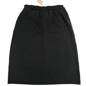 Vintage Segue Limited Black Knit Pull on Knee Length Skirt Size Small NWT